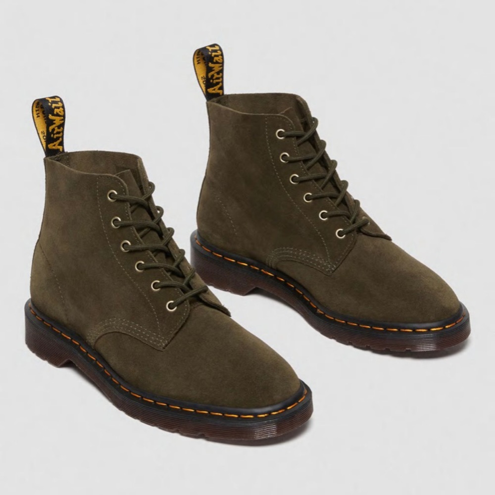 Dr Marten NWT 101 UB Repello Ankle Suede boot Olive 7/8 $195